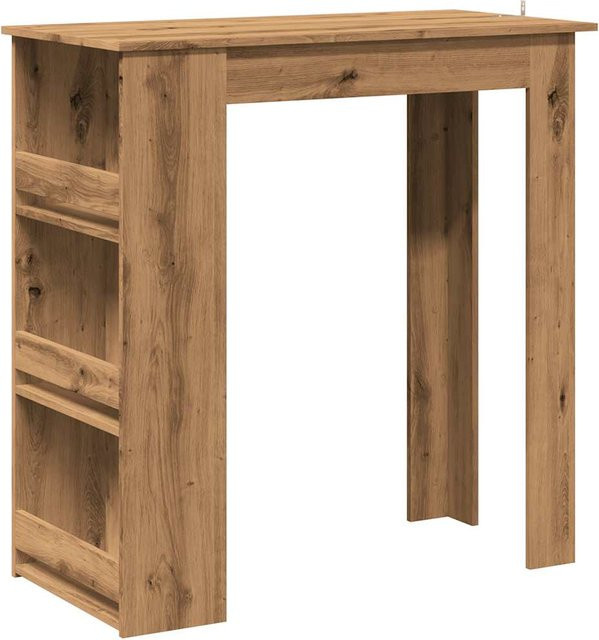 VD Home Furnishing Bartisch mit Regal in Eichenfinish, Farbe Braun, B/T/H: 102 x 50 x 103,5 cm - Bild 1