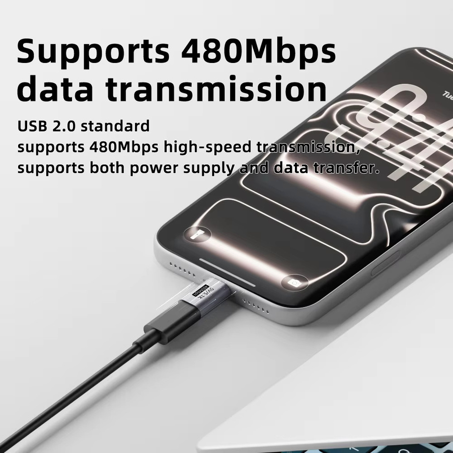 BSN USB-C 5.1K Ladeadapter mit 5-V-Überspannungsschutz aus Aluminiumlegierung in Silber - Bild 3