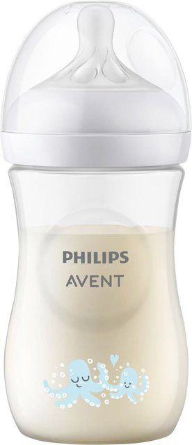 Philips Avent 4-tlg. Babyflaschen-Set Natural Response, BPA-frei, transparent, mit Anti-Kolik-Ventil, 260 ml - Bild 1