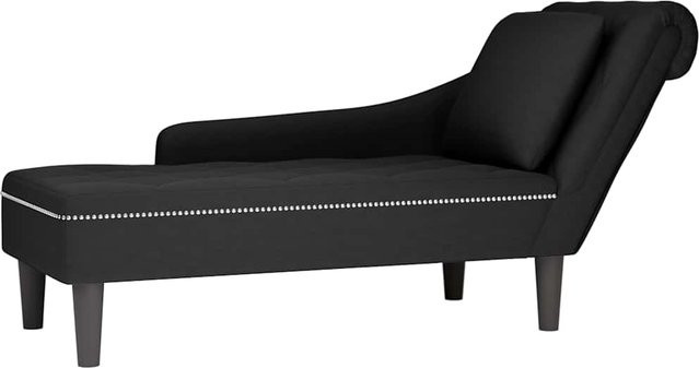Vidaxl Sessel mit Kissen, Schwarz, Samt, Modernes Design für das Wohnzimmer - Bild 1