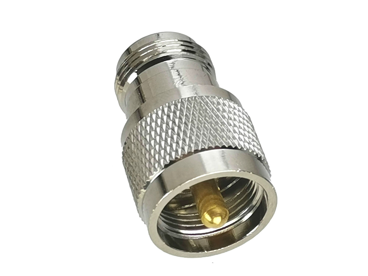 RF Koaxial Adapter N Buchse auf UHF PL259 Stecker in Silber - Bild 2