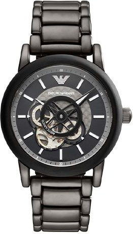 Emporio Armani Armbanduhr, Automatik, Edelstahlarmband, Schwarz, Herren - Bild 1