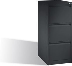 C+P Hängeregistraturschrank Acurado DIN A4 mit 3 Schubladen, Schwarzgrau - Bild 1