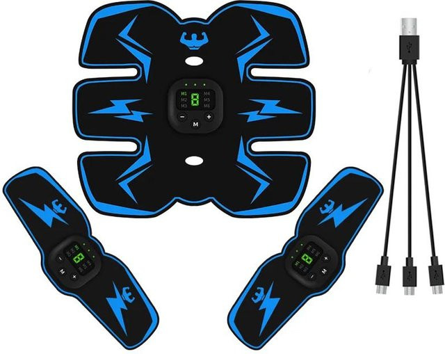 emsa EMS Wireless Muskelstimulator Trainer Smart Fitness Bauchtraining Elektrische Massagegerät zur Gewichtsreduktion in Schwarz - Bild 1