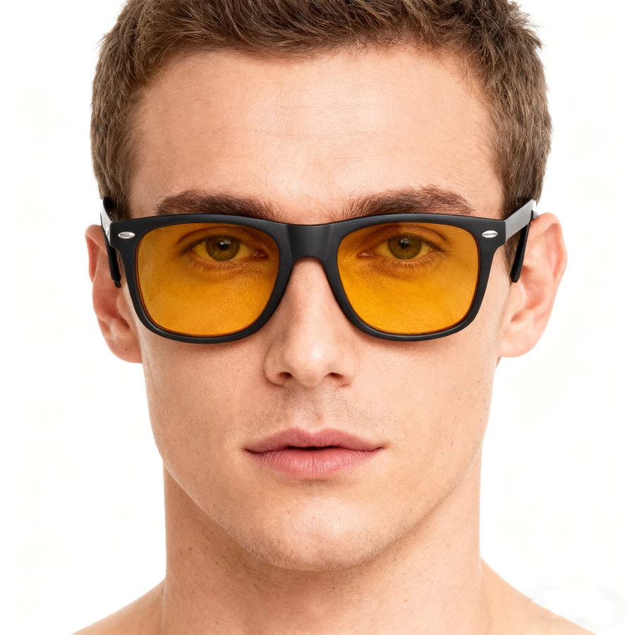 VIVIBEE Computerbrille, Eckig, Vollrand, Kunststoff, Orange, Unisex - Bild 2