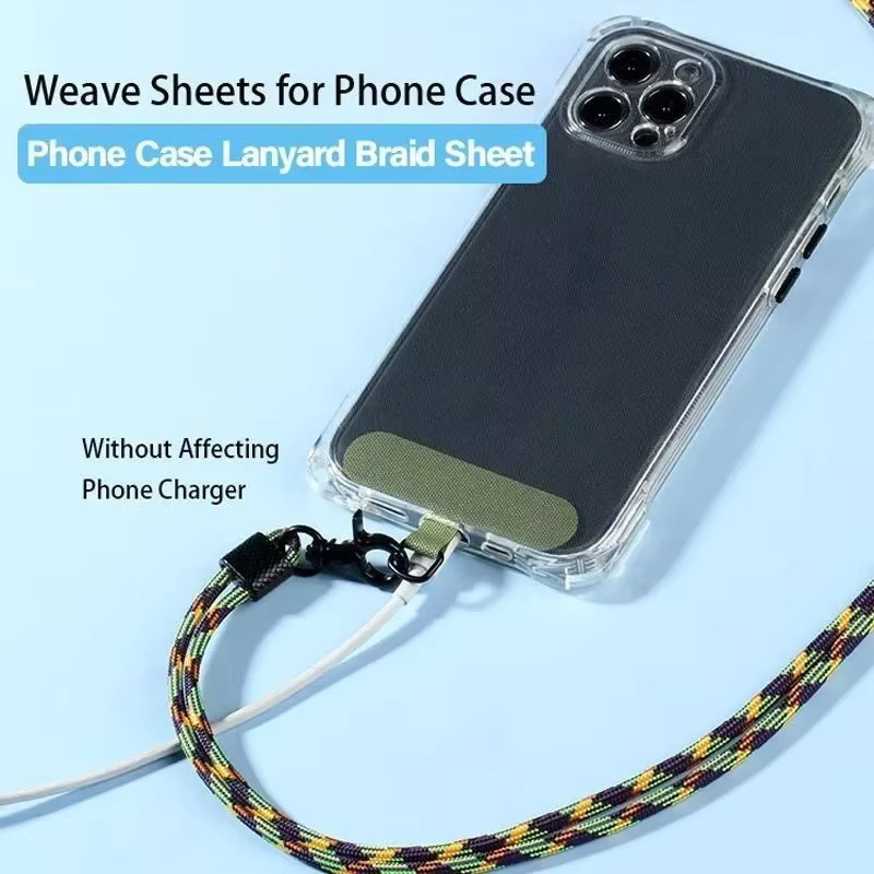 WSSHE T-förmige Gurtplatte für Handyhüllen mit geflochtenem Lanyard in Weiß für iPhone und Xiaomi - Bild 3