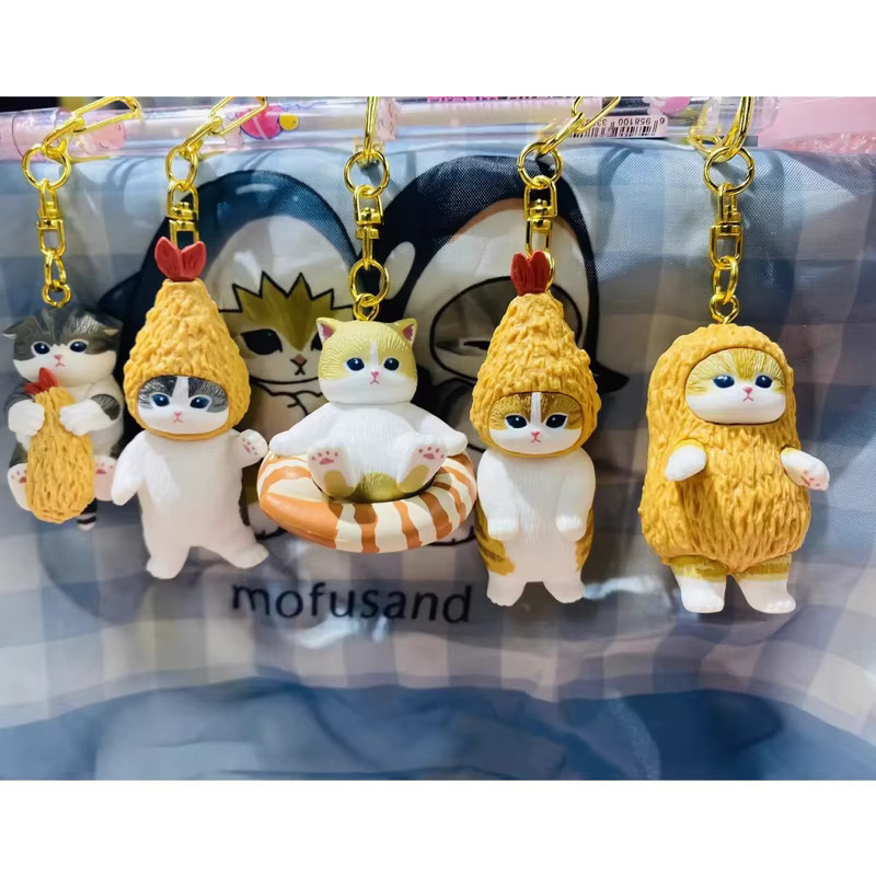 Mufosand Fried Shrimp Shark Cat Schlüsselanhänger Blind Box, Actionfigur - Bild 5