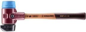 Halder Simplex Schonhammer mit TPE-Soft Gummi und Stahlgussgehäuse, Blau/Schwarz, Durchmesser: 60 mm - Bild 1