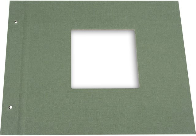 goldbuch Schraubalbeneinband mit Sichtfenster in Artischocke aus Leinen - Bild 1
