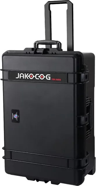 Wasserdichte Werkzeug-Aufbewahrungsbox von OEMG in Schwarz, tragbarer Organizer für Hardware und Instrumentenausrüstung mit Zugstange - Bild 1