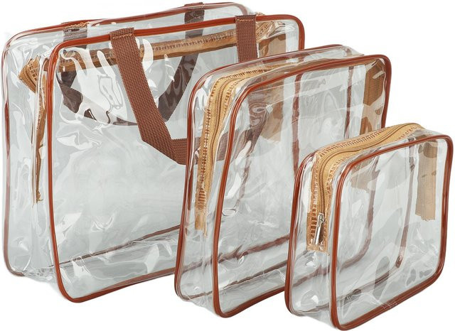 Fishine Reisebeutel, 3 Stück, transparent, wasserdicht, braun - Bild 1