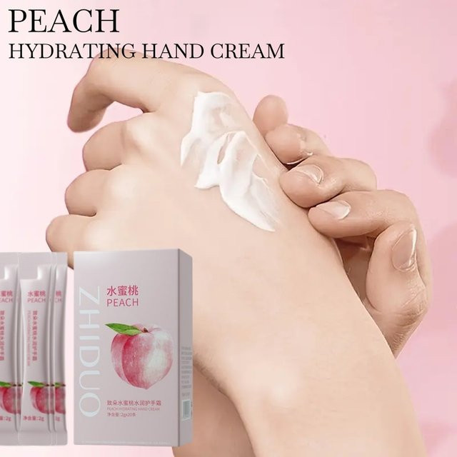 Pfirsich-Handcreme mit Pfirsichextrakt und Glycerin, 20 x 2g - Bild 1