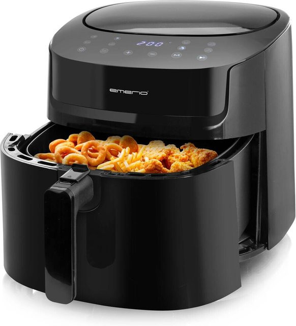 Emerio Heißluftfritteuse AF-129622.1 in Schwarz aus Kunststoff mit 7,2 l Volumen, B/H/T: 40 x 34 x 33 cm - Bild 1