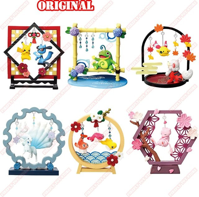 Bandai Pokémon Funwari Yurarin Riolu Mew Ninetales, Actionfiguren - Bild 1