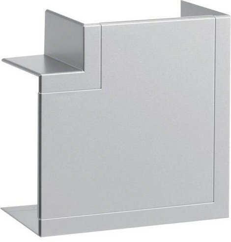 Hager BR651005HLAN Flachwinkel in Aluminium Silber, Breite: 100 mm, Tiefe: 68 mm - Bild 1