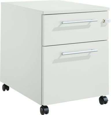 Schäfer Shop Pure Rollcontainer 36 mit 2 Schubladen und abschließbarem Stauraumfach, lichtgrau - Bild 1