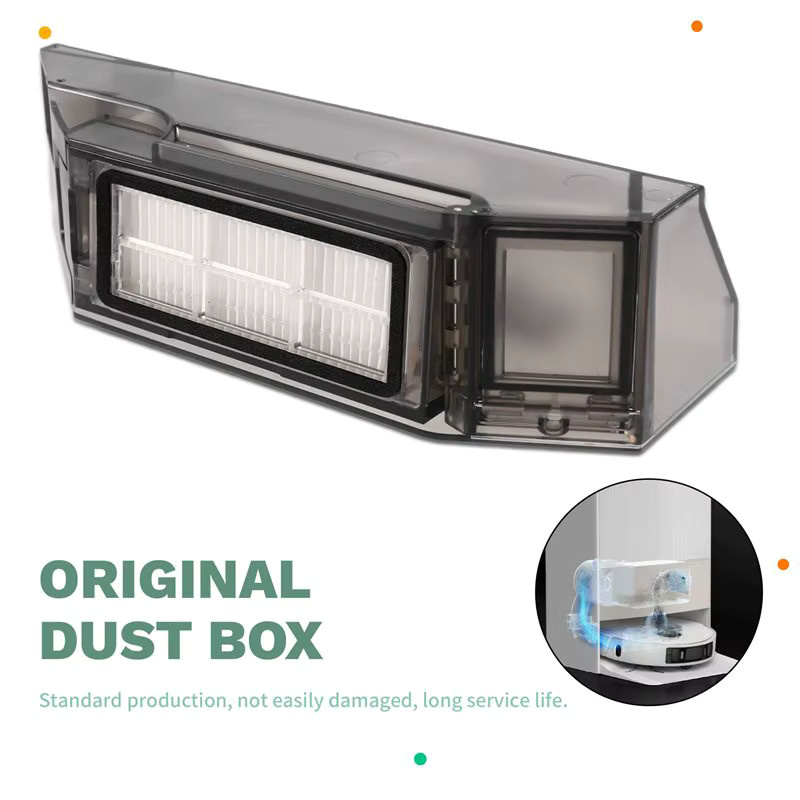 Dreame B69A Staubbox mit HEPA-Filter Zubehör für L20 Ultra und L30 Ultra Saugroboter in Grün und Transparent - Bild 4
