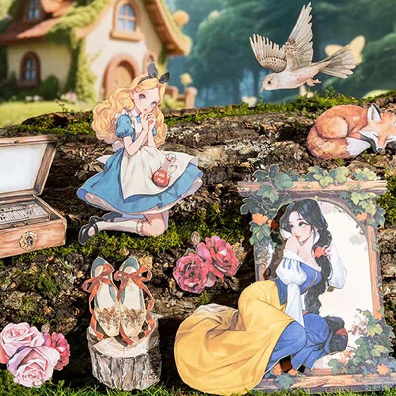 Mr Paper Märchen-Abenteuergeschichte DIY-Kartenaufkleber Set, 45 Stück, Mehrfarbig - Bild 3