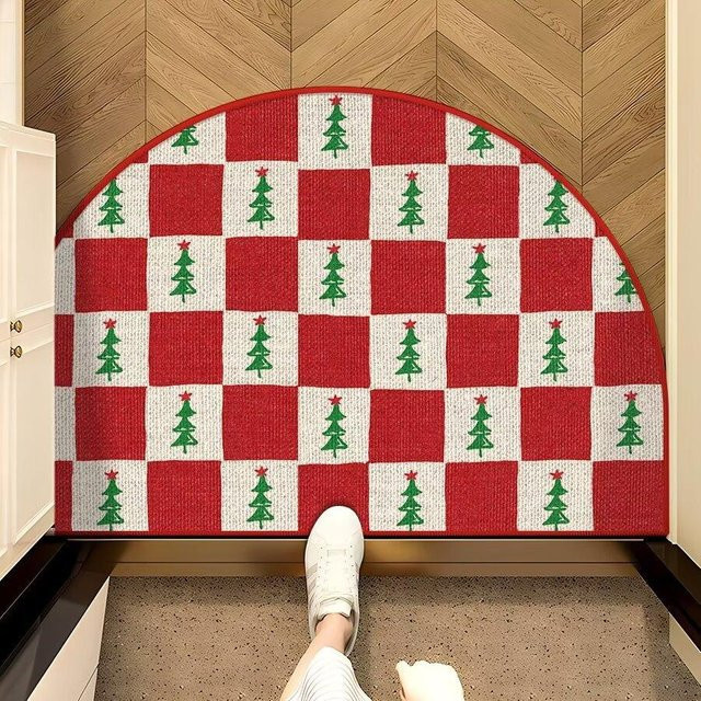 Rutschfeste Eingangstürmatte aus Polyester, Schmutzabweisende Abstreifmatte in Rot, B/B: 40 x 60 cm - Bild 1