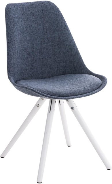 CLP Retrostuhl PEGLEG mit Stoffbezug und Holzbeinen, Sitzhöhe: 46 cm - Bild 1
