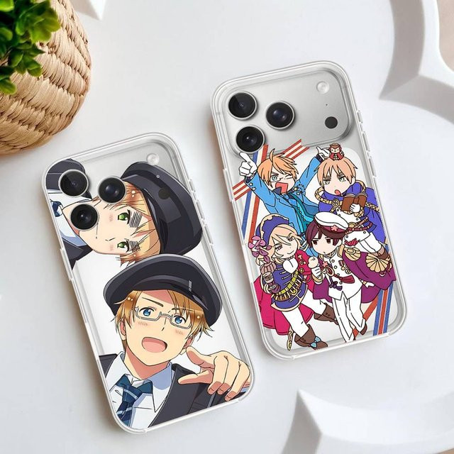 Anime Hetalia World Stars Handyhülle für iPhone 15 14 13 12 11 Pro Max Plus Mini Transparente Weiche Schutzhülle - Bild 1