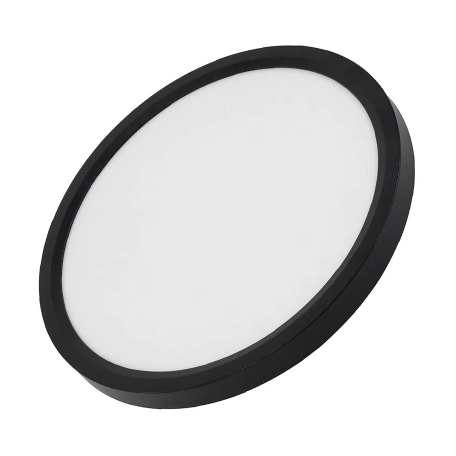 LUXULA LED Panel Rund Schwarz Durchmesser: 30 cm, 22W, CCT Warm- Neutral- Kaltweiß, 2200lm, IP20 Deckenleuchte Slim Design - Bild 2