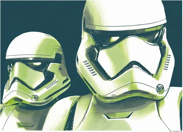 Komar Wandbild Star Wars Stormtrooper in Schwarz und Weiß, B: 40 cm, H: 30 cm - Bild 1