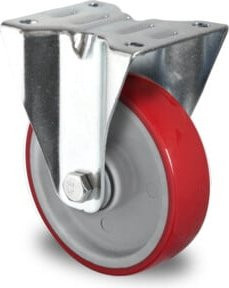 CASCOO Bockrolle Serie N2U6 mit Kugellager ø 100 mm aus verzinktem Stahl in Grau und Rot - Bild 1