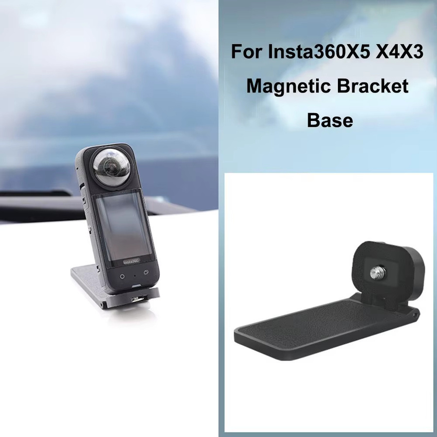Magnetischer Halterungsständer für Insta360 X5 X4 X3 Action-Kameras in Schwarz mit 1/4 Zoll Schraube - Bild 5