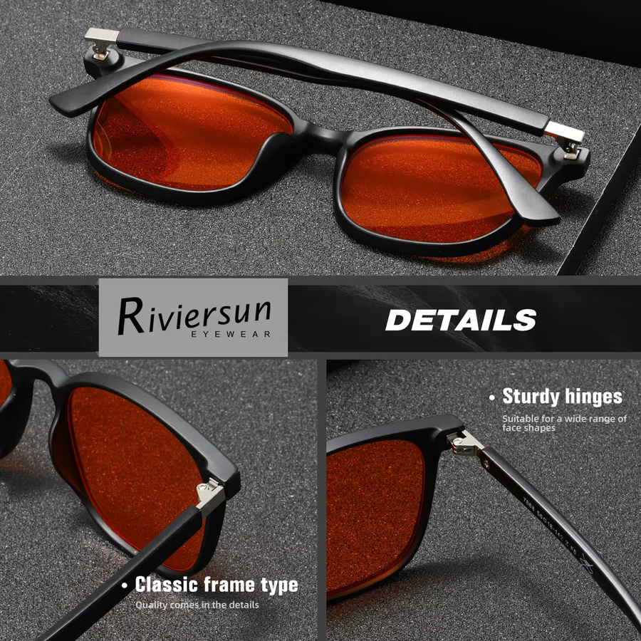 RIVIERSUN Korrektionsbrille, Vollrand, Square, Kunststoff, Schwarz, Unisex - Bild 2