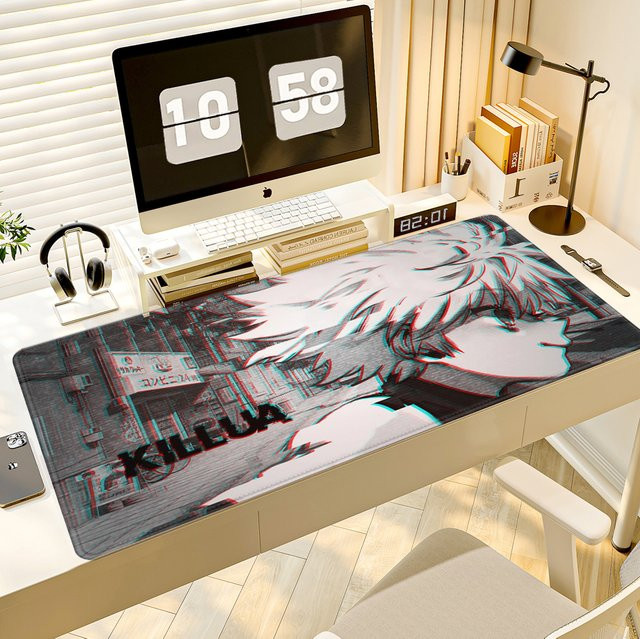 HYBXAXC Anime Hunter X Hunter Killua Zoldyck Mauspad XXL Tastaturunterlage mit Stickerei-Polsterung in Multicolour - Bild 1