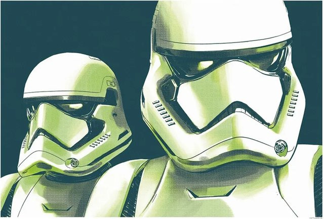 Komar Wandbild Star Wars Stormtrooper in Weiß und Schwarz, B: 70 cm, H: 50 cm - Bild 1