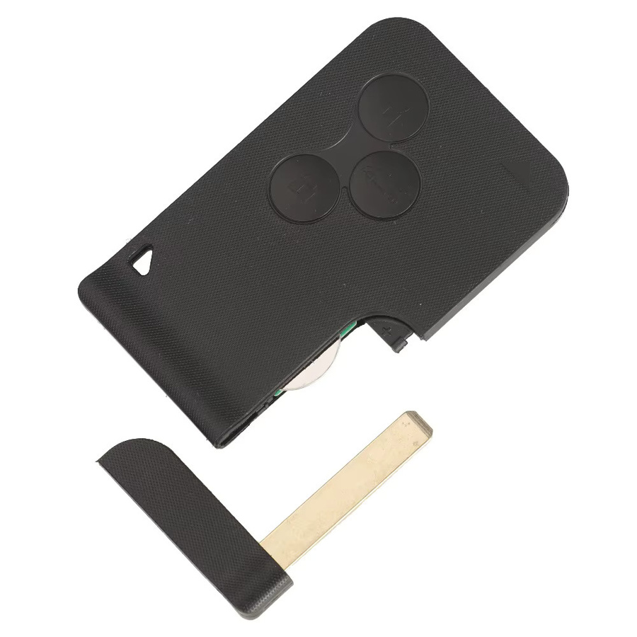 jingyuqin Fernbedienung Autoschlüssel 433 MHz mit ID46/PCF7947 Chip für Renault Megane 2 3 Scenic Clio 2003–2008 in Schwarz mit Upgrade Design Notfallkarte - Bild 3