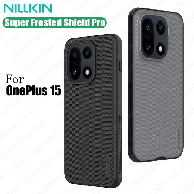 Nillkin Frosted Shield Pro Schutzhülle für OnePlus 15 in Schwarz und Transparent, stoßfeste Hartschale mit weichen Kanten - Bild 1