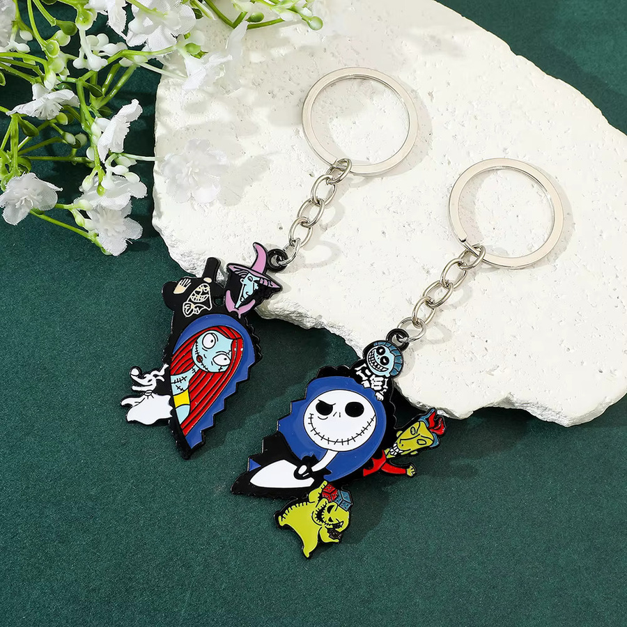 Bandai Schlüsselanhänger, Sally & Jack Skellington, Herzförmig, Unisex - Bild 3