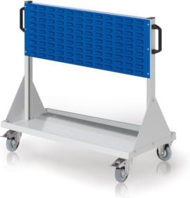 Kappes RasterMobil Rollbarer Rollcontainer Größe 2 mit 2 Schlitzplatten in Grau und Blau, Höhe: 89 cm - Bild 1