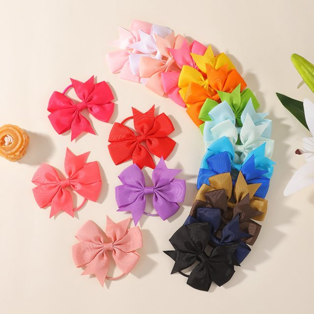 BABY BOWS Haarschleifen Regenbogen, 20 Stück, Kinder - Bild 1