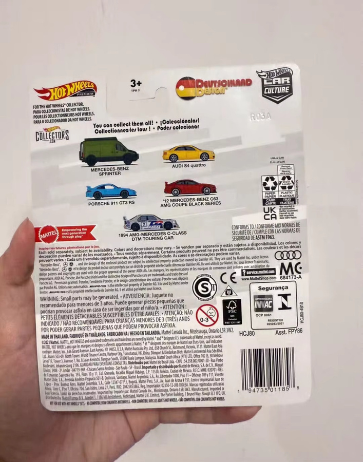 Hot Wheels AMG Mercedes C-Klasse DTM Touring, Modellauto, 1:64, Metall, ab 3 Jahren - Bild 2