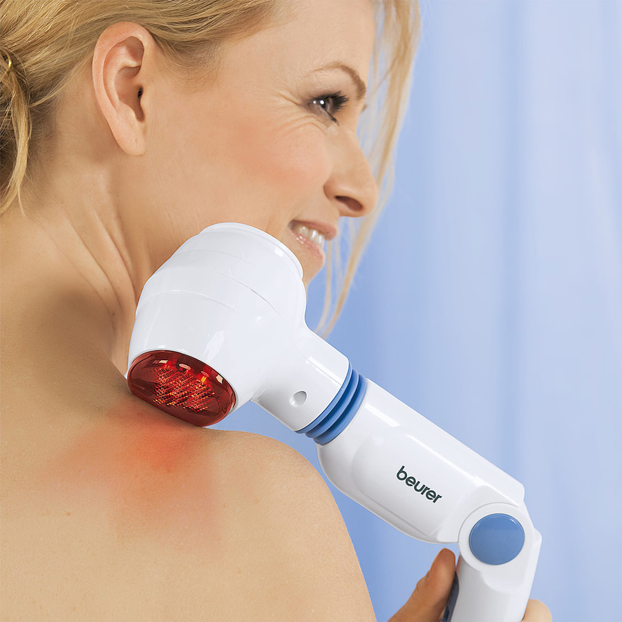 Beurer MG 40 Infrarot-Massagegerät mit Vibrationsmassage in Weiß und Blau - Bild 2