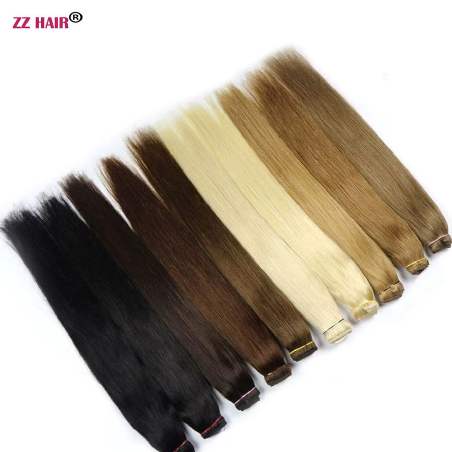 Zzhair Haarverlängerungen Remy Haar, Clip-in, gerade, 1 Stück Set - Bild 3