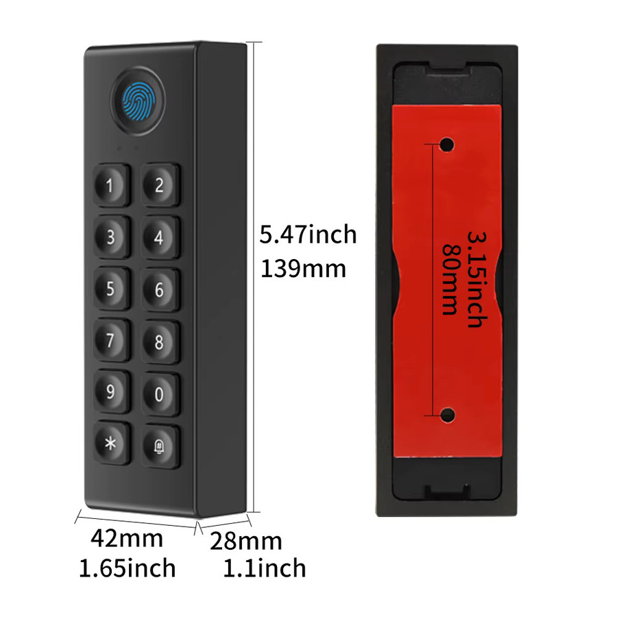 LUCKING DOOR Drahtlose Bluetooth-Tastatur für TTLOCK TTHOTEL Fingerabdruckschloss WK3 mit Passwort-Pin-Code-Zugangskontrollsystem - Bild 3