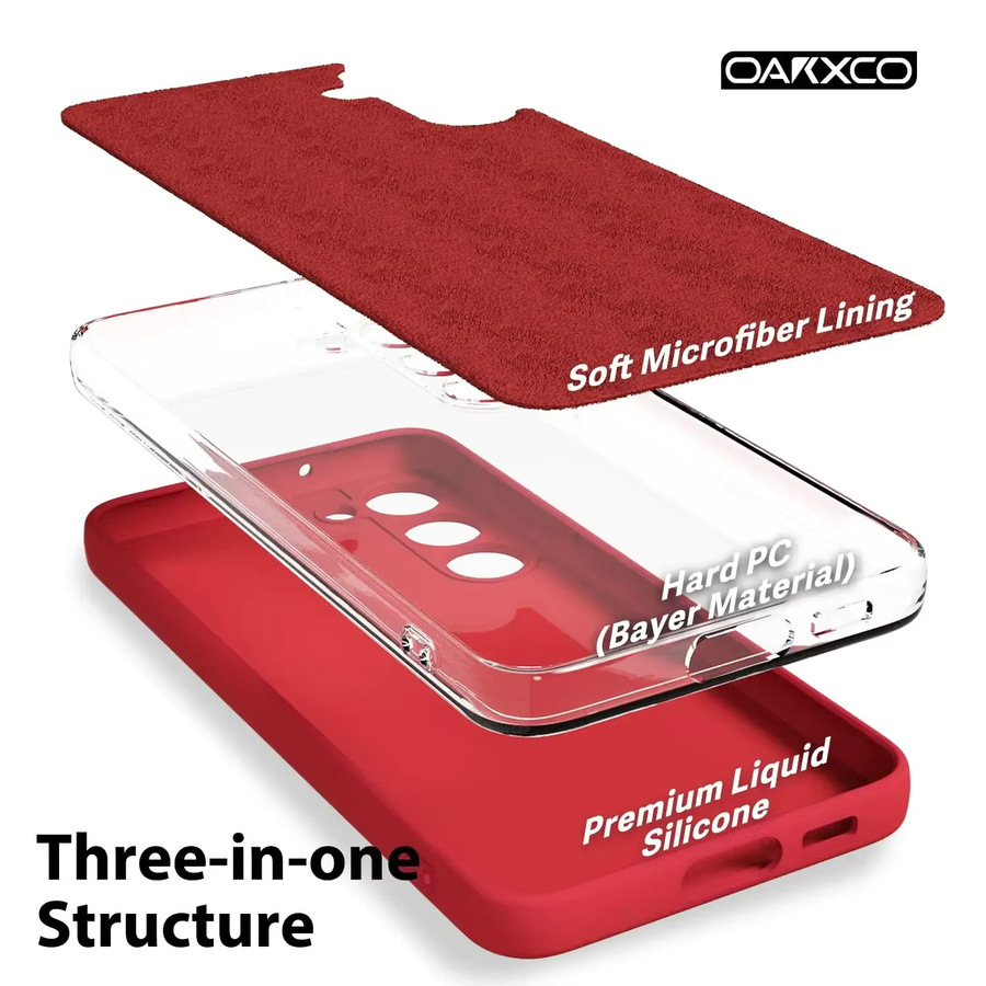 Stoßfeste Silikon-Handyhülle für Samsung Galaxy S26 S25 S24 S23 S22 S21 Ultra Plus FE 5G in Rot - Bild 3