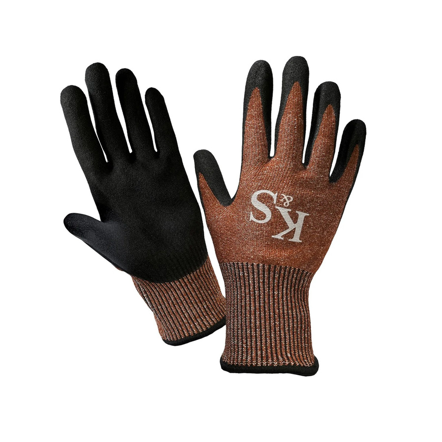 Kent & Stowe Gartenhandschuhe Sure & Grip aus Nitril in Braun-Schwarz, Größe XL - Bild 2