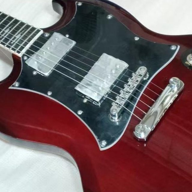SGS Elektrische Gitarre mit 6 Saiten und 2 Doppelspulen-Tonabnehmern in Weinrot - Bild 1