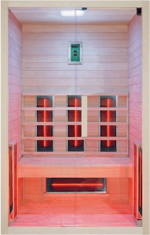 RORO Infrarotkabine ZUGSPITZ für 2 Personen aus Holz in Beige, B/H/T: 131 x 112 x 198 cm - Bild 1