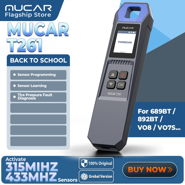 MUCAR T261 Reifendruck-Diagnosegerät zur TPMS-Sensor-Programmierung und Aktivierung für MUCAR 892BT und 689BT Scanner - Bild 1