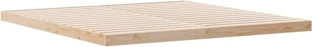 vidaXL Bodenbettrahmen aus massivem Kiefernholz in Natur, B/T/H: 213,5 x 104 x 9 cm - Bild 1