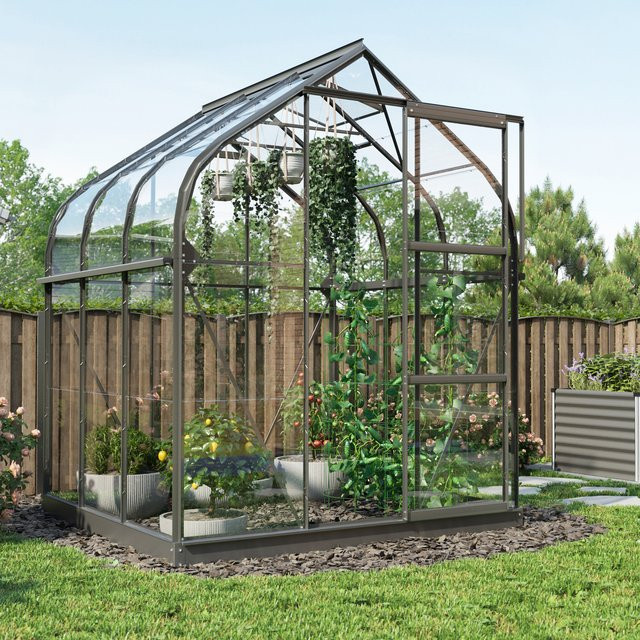 Vitavia Gewächshaus Orion 3800 Schwarz 3,8 m² mit 3 mm ESG-Glas - Bild 3