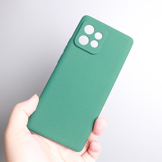 Motorola Moto Edge 50 Neo Silikon TPU Schutzhülle mit Kameraschutz in Sandstein-Optik, Farbe: Grün - Bild 1