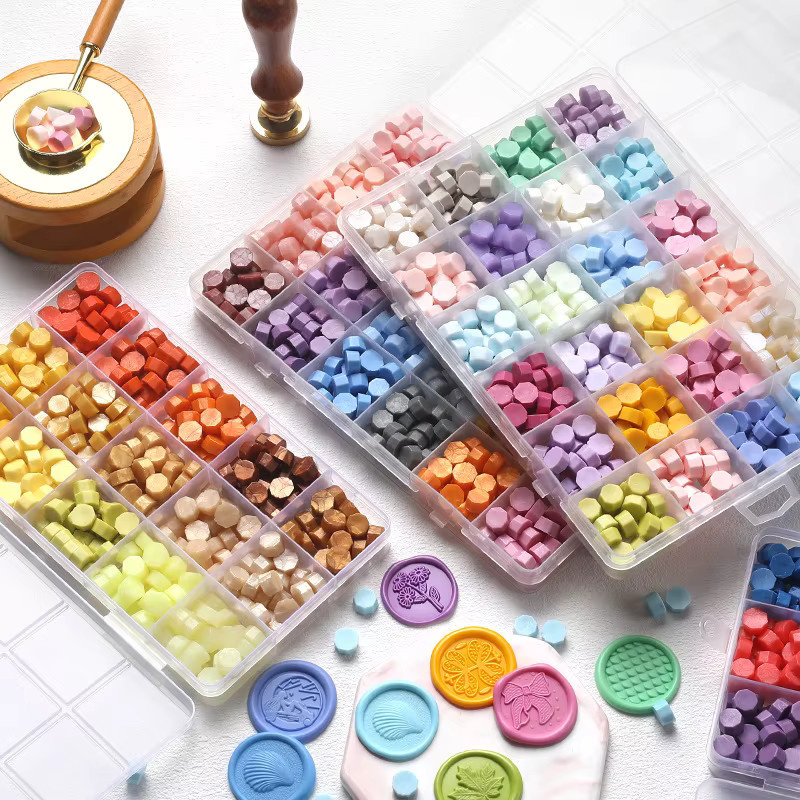 Retro-Siegelwachs-Perlen-Set in Multicolour für DIY-Projekte und Geschenkverpackungen - Bild 1